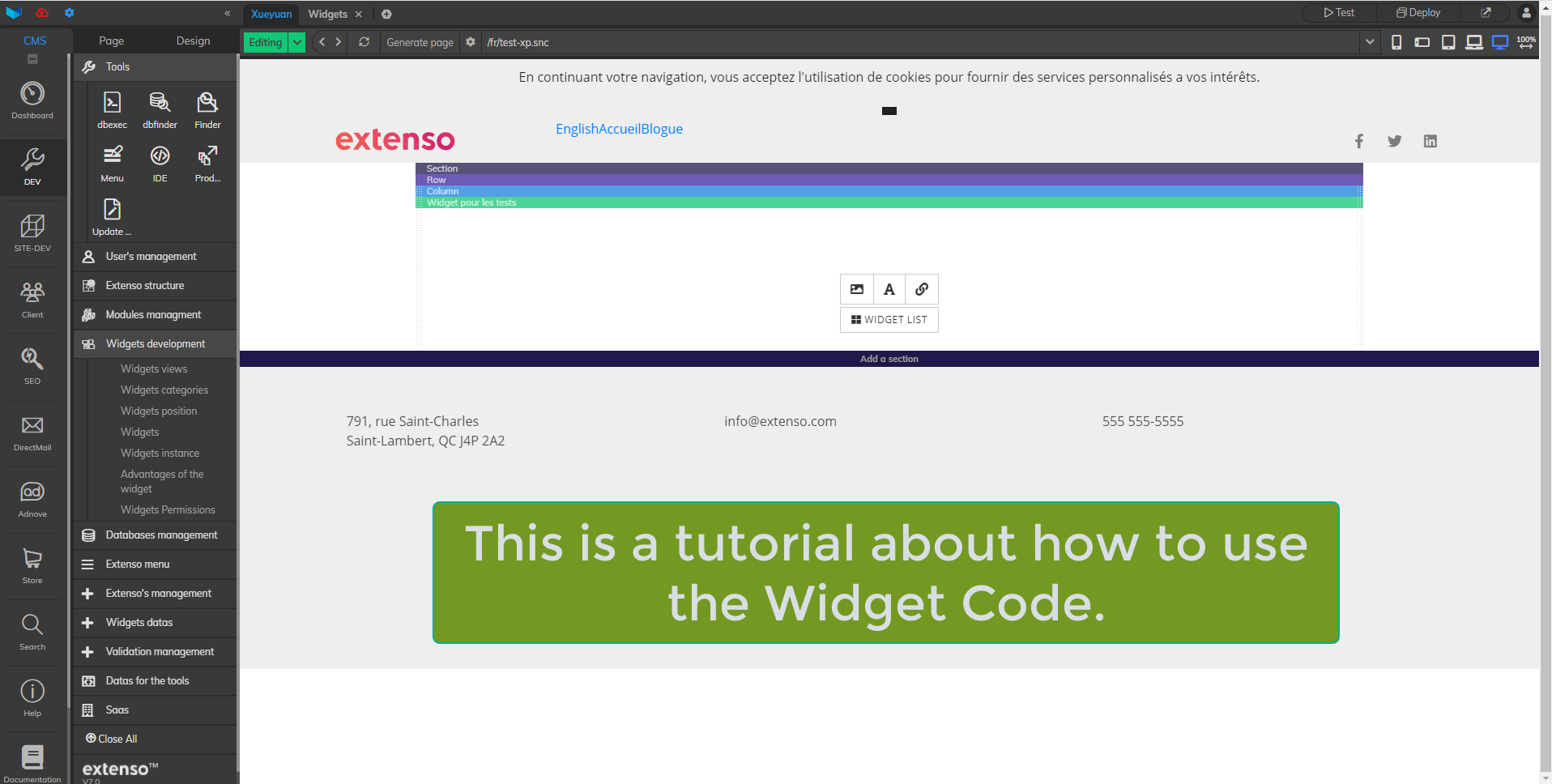 Composante Code