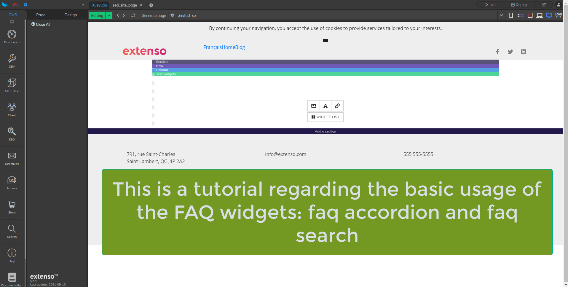 Composantes FAQ